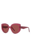 【送料無料】 ロエベ レディース サングラス・アイウェア アクセサリー Curvy Butterfly Sunglasses 52mm Pink/Red Solid