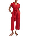 【送料無料】 ホッブスロンドン レディース ジャンプスーツ トップス Aliya Linen Jumpsuit Sangria Red