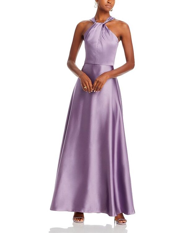  アムサール レディース ワンピース トップス Draped Halter Neck Gown Violet