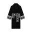 ̵ 륵 ǥ ʥȥ  I Heart Baroque Groom Bath Robe Black/Black