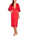 yz AC_}bgbNX fB[X s[X gbvX Crepe Back Satin Midi Dress Chateau Red