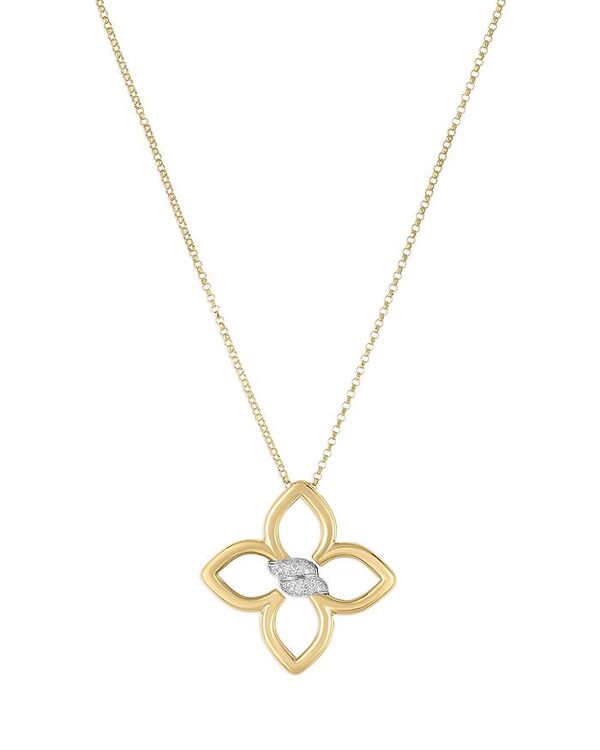 yz o[gRC fB[X lbNXE`[J[Ey_ggbv ANZT[ 18K White & Yellow Gold Cialoma Diamond Flower Pendant Necklace 17