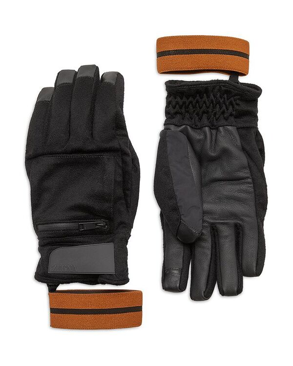 【送料無料】 ゼニア メンズ 手袋 アクセサリー Oasi Cashmere Ski Gloves Black