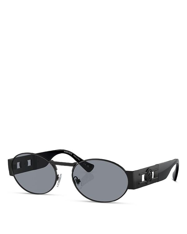 ヴェルサーチ 【送料無料】 ヴェルサーチ レディース サングラス・アイウェア アクセサリー 0VE2264 Oval Sunglasses 56mm Black/Gray Solid