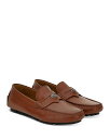 【送料無料】 ヴェルサーチ メンズ スリッポン・ローファー シューズ Men's Medusa Coin Slip On Penny Drivers Dark Toffee