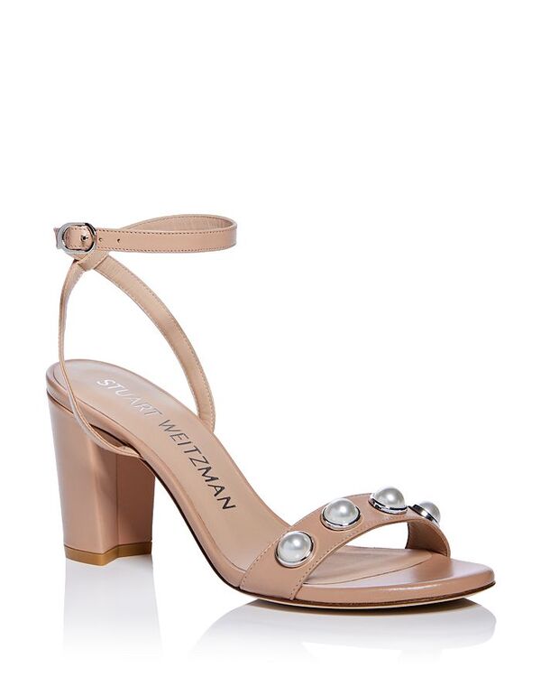 【送料無料】 スチュアート ワイツマン レディース サンダル シューズ Women's Nearlybare Portia Ankle Strap Sandals Adobe