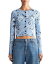 ̵ ȥ ǥ ˥åȡ ǥ  Floral Knit Cardigan Light Blue