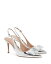 ̵  å ǥ ѥץ 塼 Women's Jaipur Pointed Toe Large Gem High Heel Slingback Pumps Silver