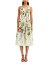 ̵     ǥ ԡ ȥåץ Pleated Floral Midi Dress Ecru Multi