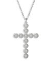 【送料無料】 スワロフスキー レディース ネックレス チョーカー ペンダントトップ アクセサリー Insigne Crystal Cross Pendant Necklace 15.75-18.5 Silver