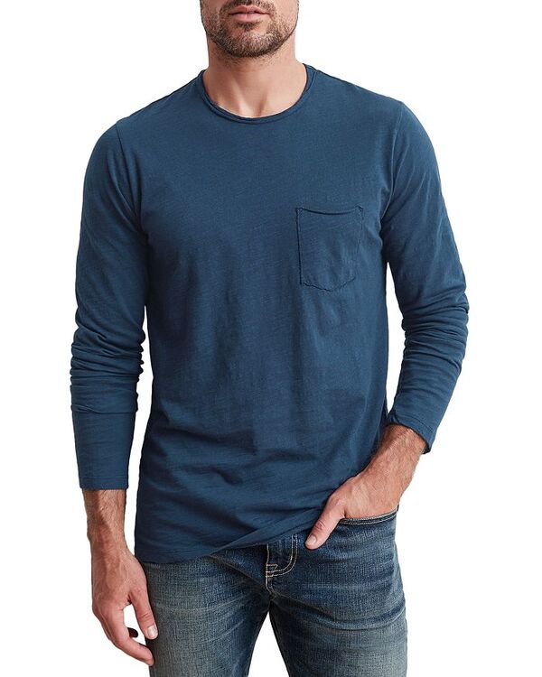 【送料無料】 ヴェルヴェットバイグラハムスペンサー メンズ シャツ トップス Simon Long Sleeve Pocket Tee Bluestone