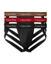 【送料無料】 カルバンクライン メンズ ブリーフパンツ アンダーウェア Cotton Stretch Jock Straps Pack of 3 BLACK/BLACK W/ COCOA BROWN/ROUGE WBS