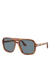【送料無料】 ペルソル レディース サングラス・アイウェア アクセサリー Aviator Sunglasses 55mm Orange/Blue Solid