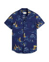 スコッチアンドソーダ 【送料無料】 スコッチアンドソーダ メンズ シャツ トップス Printed Short Sleeve Button Front Camp Shirt Boats