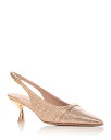 【送料無料】 マローンスリアーズ レディース パンプス シューズ Women's Jama Embossed Slingback Kitten Heel Pum...