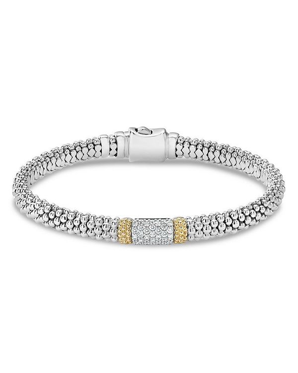 ラゴス レディース ブレスレット・バングル・アンクレット アクセサリー 18K Gold & Sterling Silver Diamond Lux Bracelet White/Silver