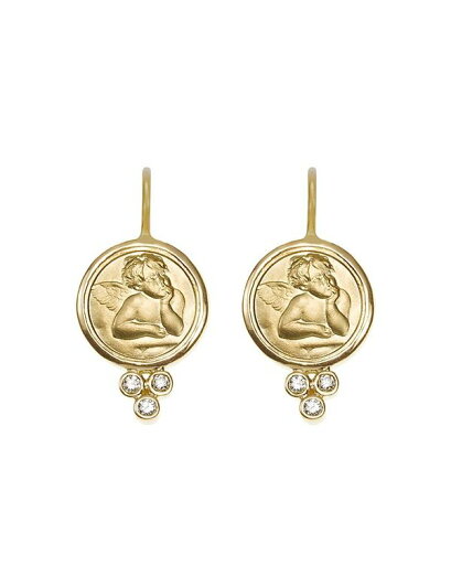 テンプル セント クレア レディース ピアス・イヤリング アクセサリー 18K Yellow Gold Angel Earrings with Diamonds Gold/White テンプル セント クレア レディース ピアス・イヤリング アクセサリー 18K Yellow Gold Angel Earrings with Diamonds Gold/White