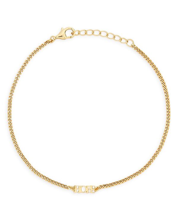 yz AWFgB[H fB[X uXbgEoOEANbg ANZT[ Hope Curb Chain Bracelet in 14K Gold Plated Sterling Silver Gold