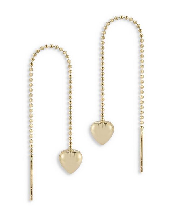 【送料無料】 ムーン & メドウ レディース ピアス・イヤリング アクセサリー 14K Yellow Gold Heart Threader Earrings Gold