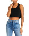 【送料無料】 エーエルシー レディース タンクトップ トップス Halsey Cotton Tank Top Black