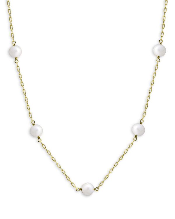 yz ANA fB[X lbNXE`[J[Ey_ggbv ANZT[ Cultured Freshwater Pearl Station Necklace in 18K Gold Plated Sterling Silver 16