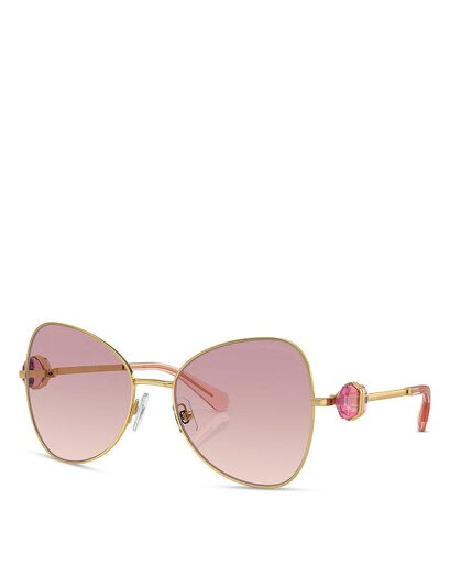 【送料無料】 スワロフスキー レディース サングラス・アイウェア アクセサリー Butterfly Sunglasses 57mm Gold/Pink Gradient 【送料無料】 スワロフスキー レディース サングラス・アイウェア アクセサリー Butterfly Sunglasses 57mm Gold/Pink Gradient