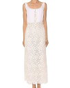 【送料無料】 ジャンバティスタ ヴァリ レディース ワンピース トップス Sleeveless Lace Gown Ivory