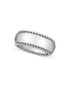 【送料無料】 ラゴス メンズ リング アクセサリー Men's Sterling Silver Anthem Polished Caviar Bead Band...