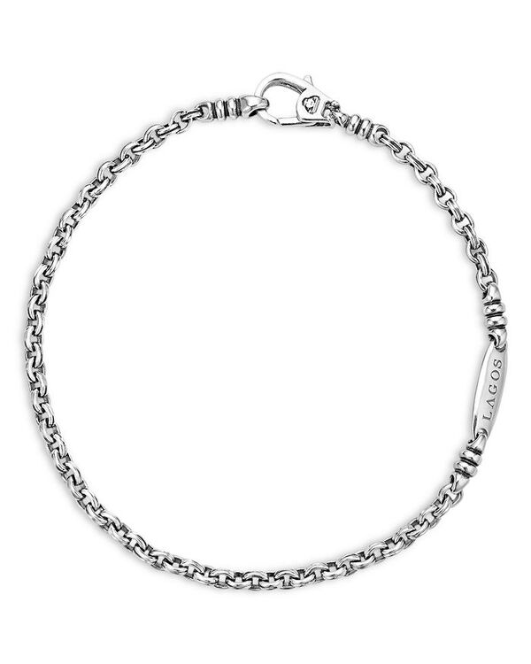 【送料無料】 ラゴス メンズ ブレスレット・バングル・アンクレット アクセサリー Men's Sterling Silver Anthem Double Link Bracelet - 100% Exclusive Silver