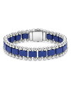 【送料無料】 ラゴス メンズ ブレスレット・バングル・アンクレット アクセサリー Men's Stainless Steel Anthem Ultramarine Ceramic Caviar Bead Bracelet - 100% Exclusive Blue/Silver