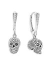 【送料無料】 ラゴス レディース ピアス・イヤリング アクセサリー Sterling Silver Rare Wonders Caviar Bead Skull Drop Earrings Silver