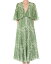 ̵ Хƥ  ǥ ԡ ȥåץ Silk Midi Dress Ivory/Green