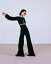 ̵ Хƥ  ǥ ץ ȥåץ Keyhole Front Wide Leg Jersey Jumpsuit Black