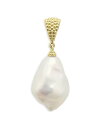 【送料無料】 ラゴス レディース ネックレス・チョーカー・ペンダントトップ アクセサリー 18K Yellow Gold Luna Cultured Freshwater Baroque Pearl Caviar Bead Pendant White/Gold