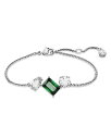 【送料無料】 スワロフスキー レディース ブレスレット・バングル・アンクレット アクセサリー Mesmera Clear & Green Mixed Cut L...