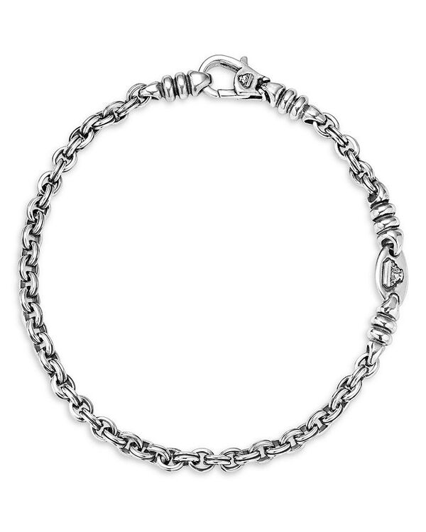 【送料無料】 ラゴス メンズ ブレスレット・バングル・アンクレット アクセサリー Men's Sterling Silver Anthem Double Link Caviar Bracelet - 100% Exclusive Silver