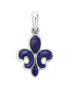 【送料無料】 ラゴス メンズ ネックレス・チョーカー・ペンダントトップ アクセサリー Men's Sterling Silver Anthem Lapis Lazuli Fleur de Lis Pendant - 100% Exclusive Blue/Silver(4)