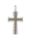 【送料無料】 ラゴス メンズ ネックレス・チョーカー・ペンダントトップ アクセサリー Men's 18K Yellow Gold & Sterling Silver Anthem Caviar Bead Cross Pendant - 100% Exclusive Gold/Silver