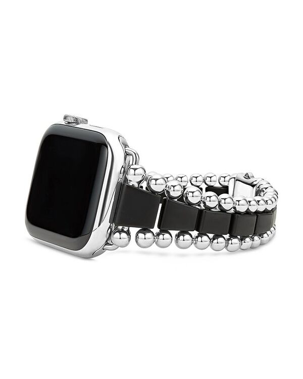 【送料無料】 ラゴス レディース 腕時計 アクセサリー Smart Caviar Black Ceramic & Stainless Steel Apple Watch Bracelet 42mm - 100% Exclusive Black/Silver
