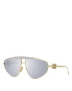 ロエベ 【送料無料】 ロエベ レディース サングラス・アイウェア アクセサリー Mirrored Pilot Sunglasses 61mm Gold/Silver Mirrored Gradient