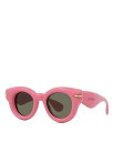 ロエベ 【送料無料】 ロエベ レディース サングラス・アイウェア アクセサリー Inflated Pantos Sunglasses 46mm Pink/Green Solid