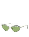 【送料無料】 スワロフスキー レディース サングラス・アイウェア アクセサリー Oval Sunglasses 55mm Silver/Green Mirror...