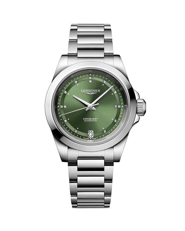 ロンジン 【送料無料】 ロンジン レディース 腕時計 アクセサリー Conquest Watch 34mm Green/Silver