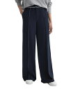 【送料無料】 レイス レディース カジュアルパンツ ボトムス Oriel Contrast Stitch Wide Leg Pants Navy