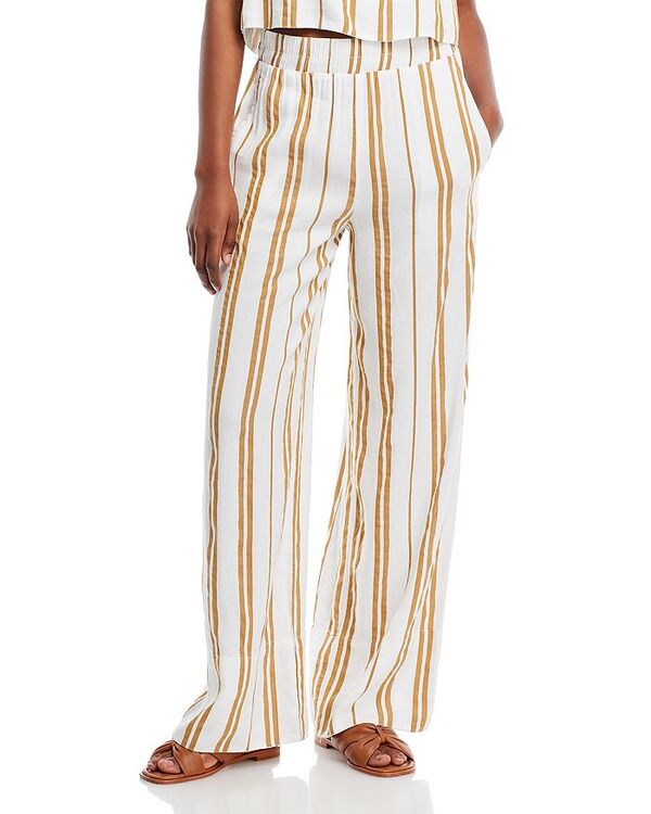 【送料無料】 ベラダール レディース カジュアルパンツ ボトムス Striped Wide Leg Pants Redwood Stripe