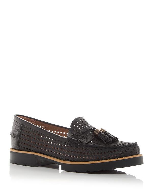  ドナルドプリネール レディース スリッポン・ローファー シューズ Women's Slip On Tassel Perforated Loafer Flats Black