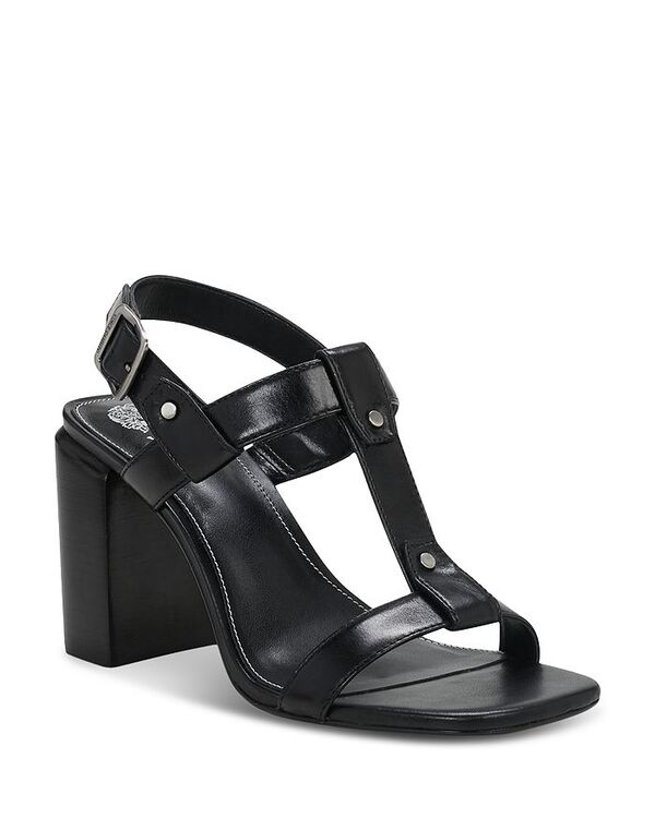 【送料無料】 ヴィンスカムート レディース サンダル シューズ Women's Clarissa T Strap Block Heel Sandals Black