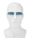 【送料無料】 オリバーピープルズ メンズ サングラス・アイウェア アクセサリー Clifton Navigator Sunglasses 58mm Silver/Clear Gradient Blue 2