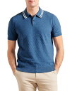 【送料無料】 テッドベーカー メンズ ポロシャツ トップス Mahana Regular Fit Logo Knit Polo Shirt Blue