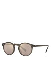 【送料無料】 オリバーピープルズ レディース サングラス・アイウェア アクセサリー Gregory Peck Round Sunglasses 50mm Gray/Tan Solid